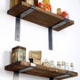 Hanah Home Lam003 Estantería Decorativa de Pared de Madera y Metal (2 Piezas)